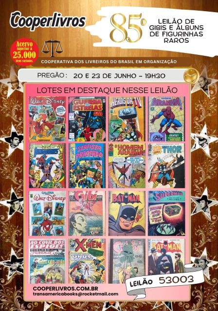 85 Leilão de Gibis e Álbuns de Figurinhas Raros