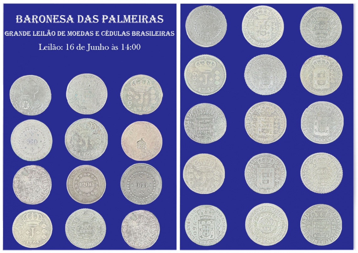 LEILÃO DE MOEDAS E CÉDULAS BRASILEIRAS