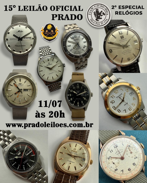 15º LEILÃO OFICIAL PRADO - 2º ESPECIAL RELÓGIOS