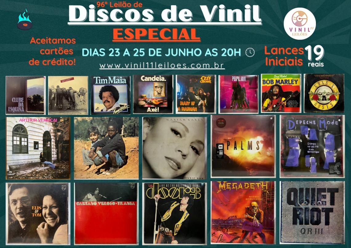 96º LEILÃO DE DISCO DE VINIL - ESPECIAL