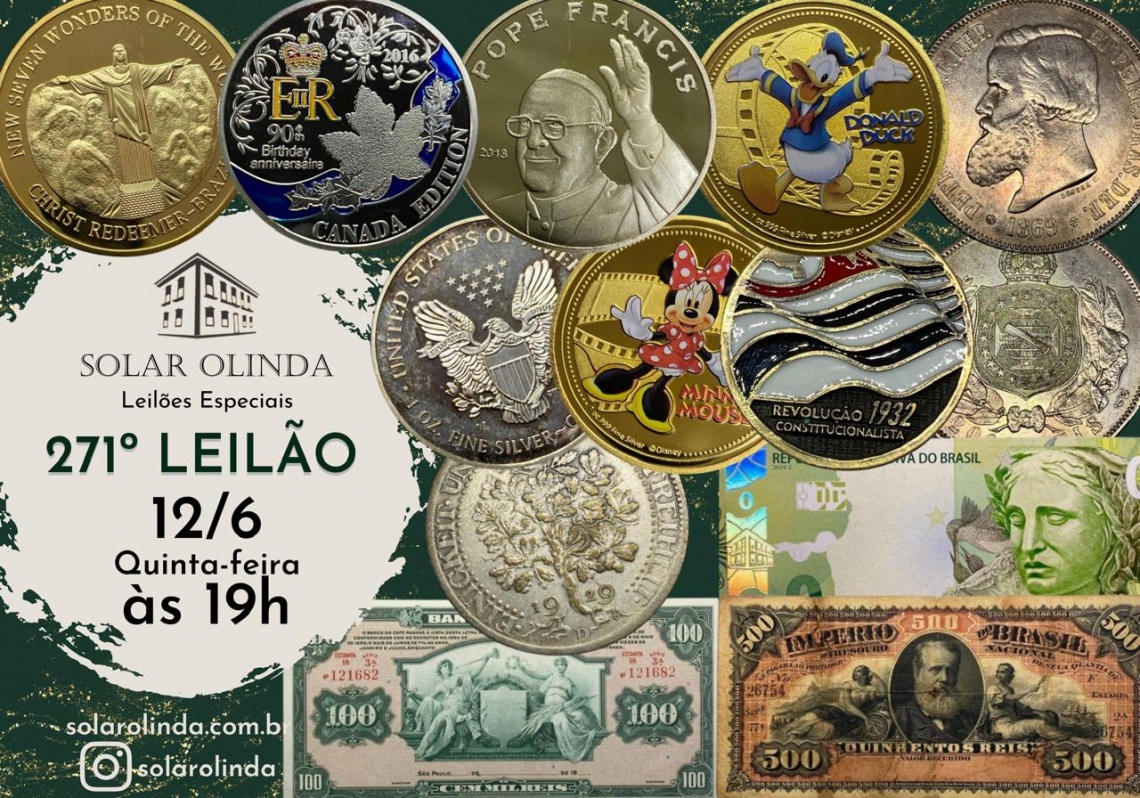 271º LEILÃO ESPECIAL DE NUMISMÁTICA - SOLAR OLINDA LEILÕES