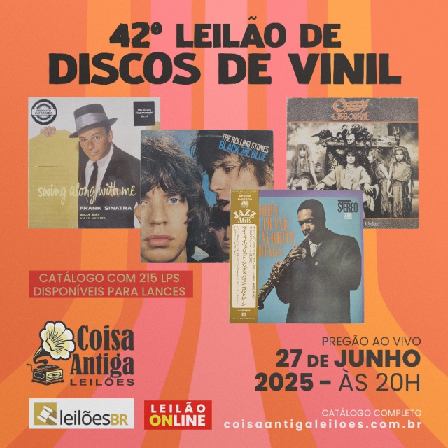 42º LEILÃO DE DISCOS DE VINIL - ROCK, POP, MPB