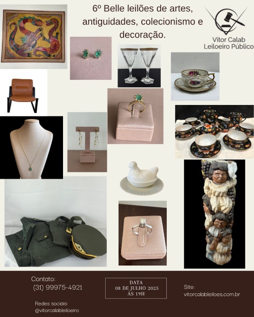 6º BELLE LEILÕES DE ARTES E ANTIGUIDADES