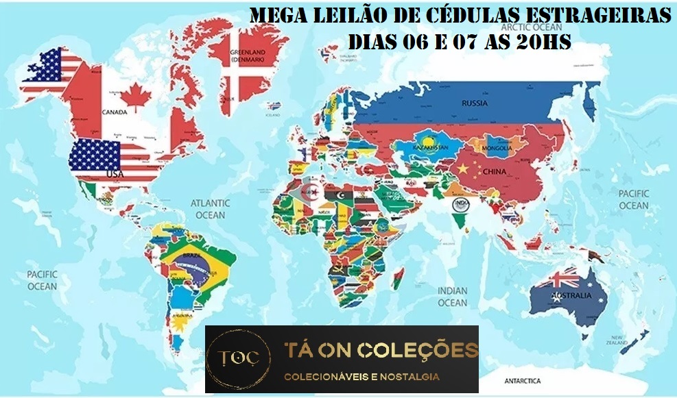 LEILÃO DE CÉDULAS ESTRANGEIRAS E OUTROS