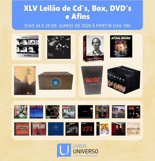 XLV LEILÃO DE LIVROS RAROS, BRINQUEDOS E OBJETOS ANTIGOS