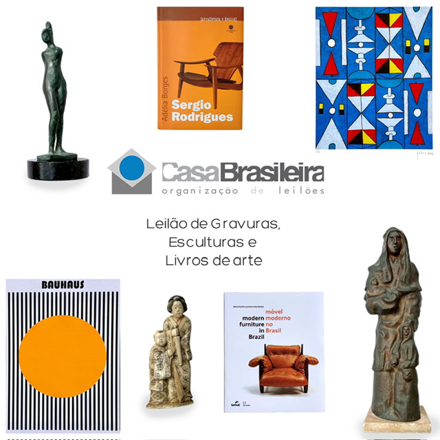 LEILÃO DE GRAVURAS, ESCULTURAS E LIVROS DE ARTE