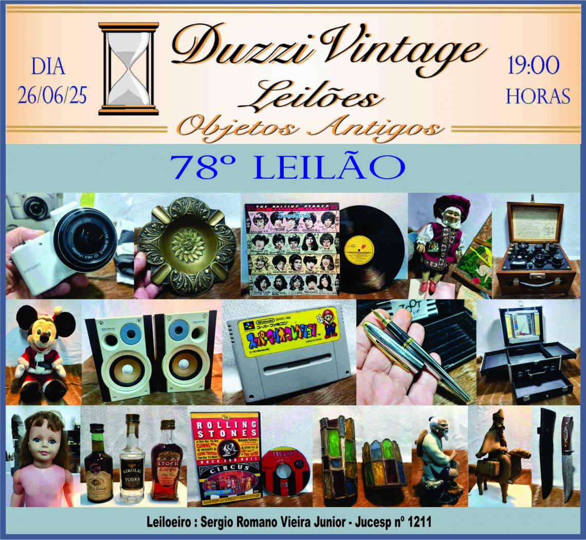 78º LEILÃO DUZZIVINTAGE - COLECIONISMO - DISCOS - DECORAÇÃO E MUITO MAIS...