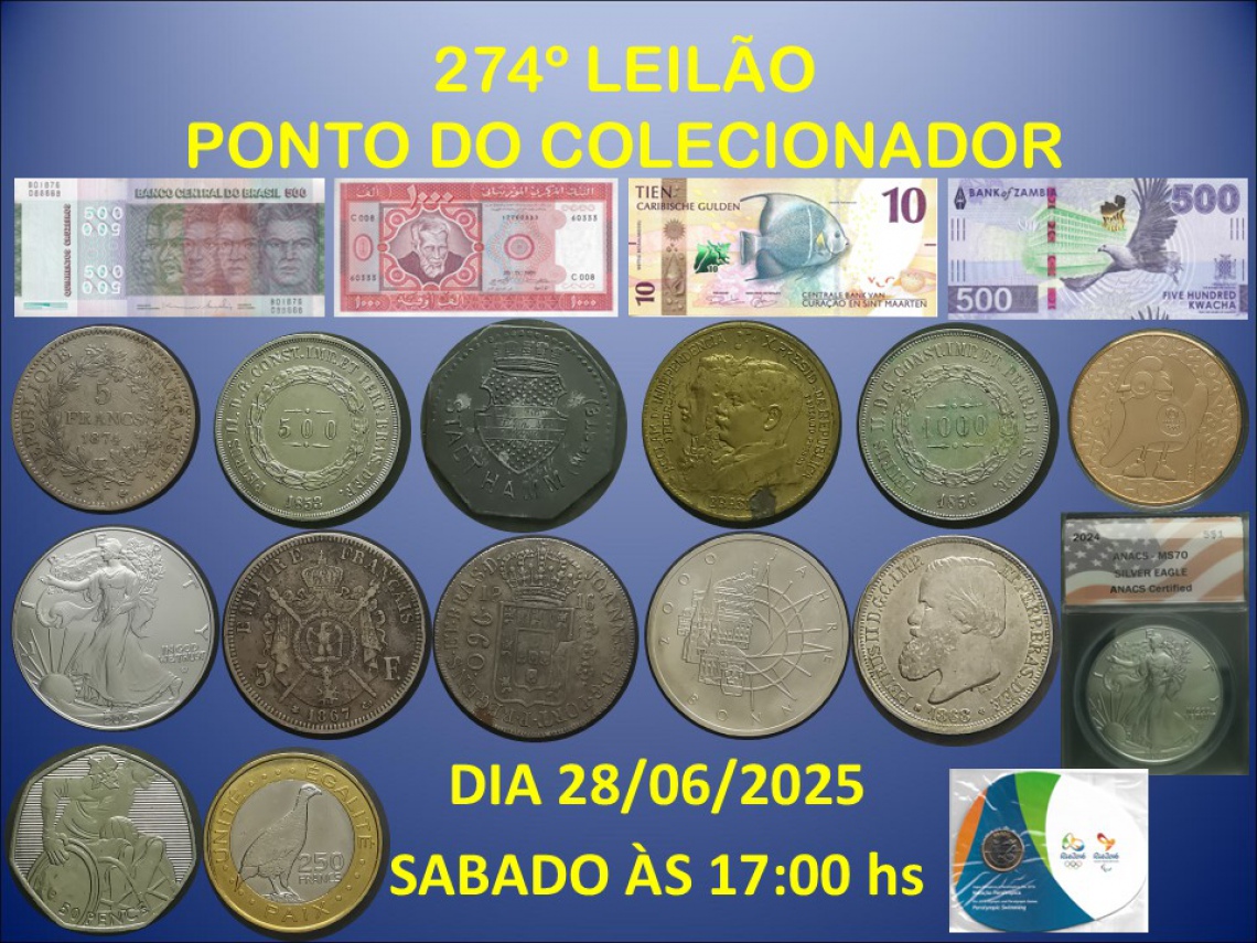 274º LEILÃO PONTO DO COLECIONADOR