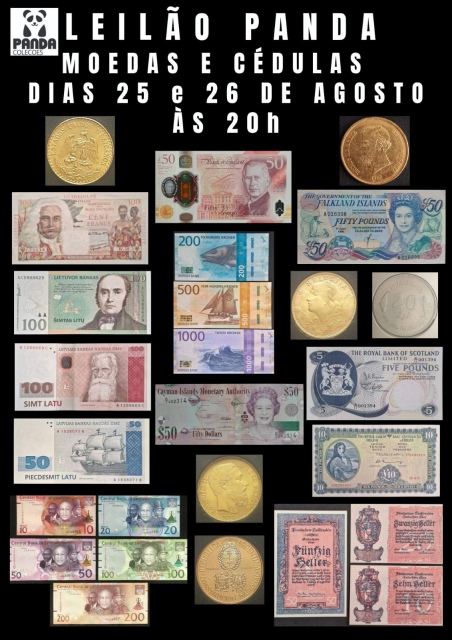 LEILÃO PANDA DE MOEDAS E CÉDULAS