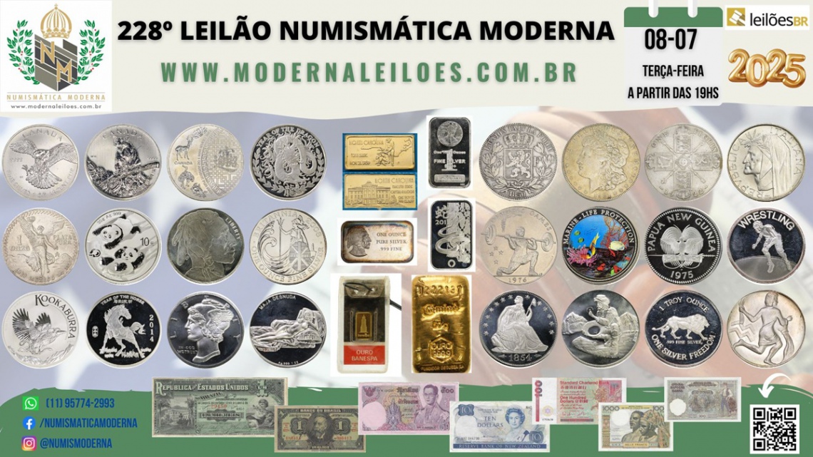 228º LEILÃO NUMISMÁTICA MODERNA