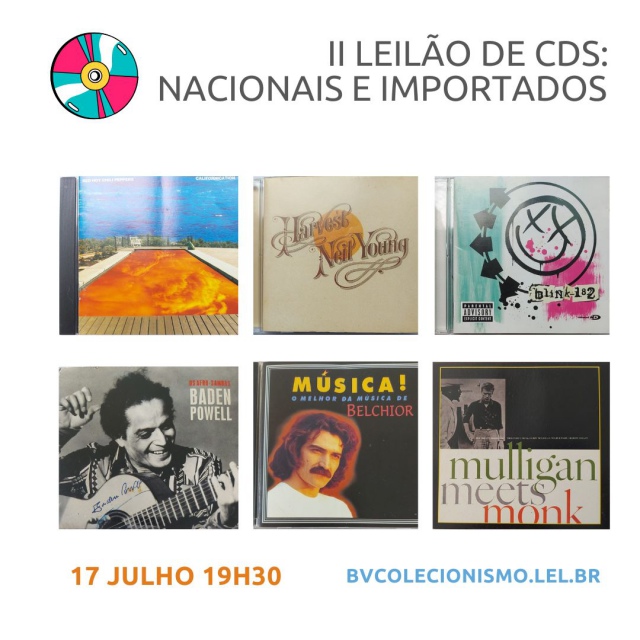 II LEILÃO DE CDS, NACIONAIS E IMPORTADOS: ROCK, BLUES, JAZZ, SAMBA, MPB, ELETRÔNICA E CLÁSSICA