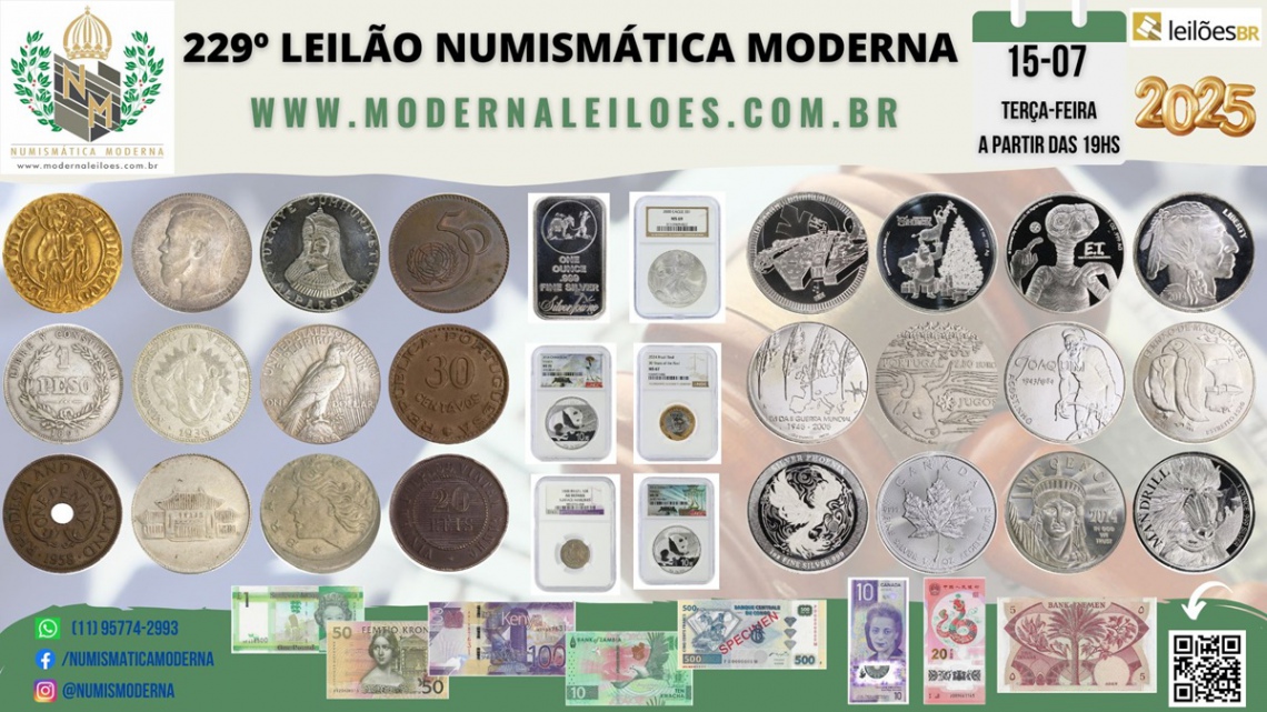 229º LEILÃO NUMISMÁTICA MODERNA