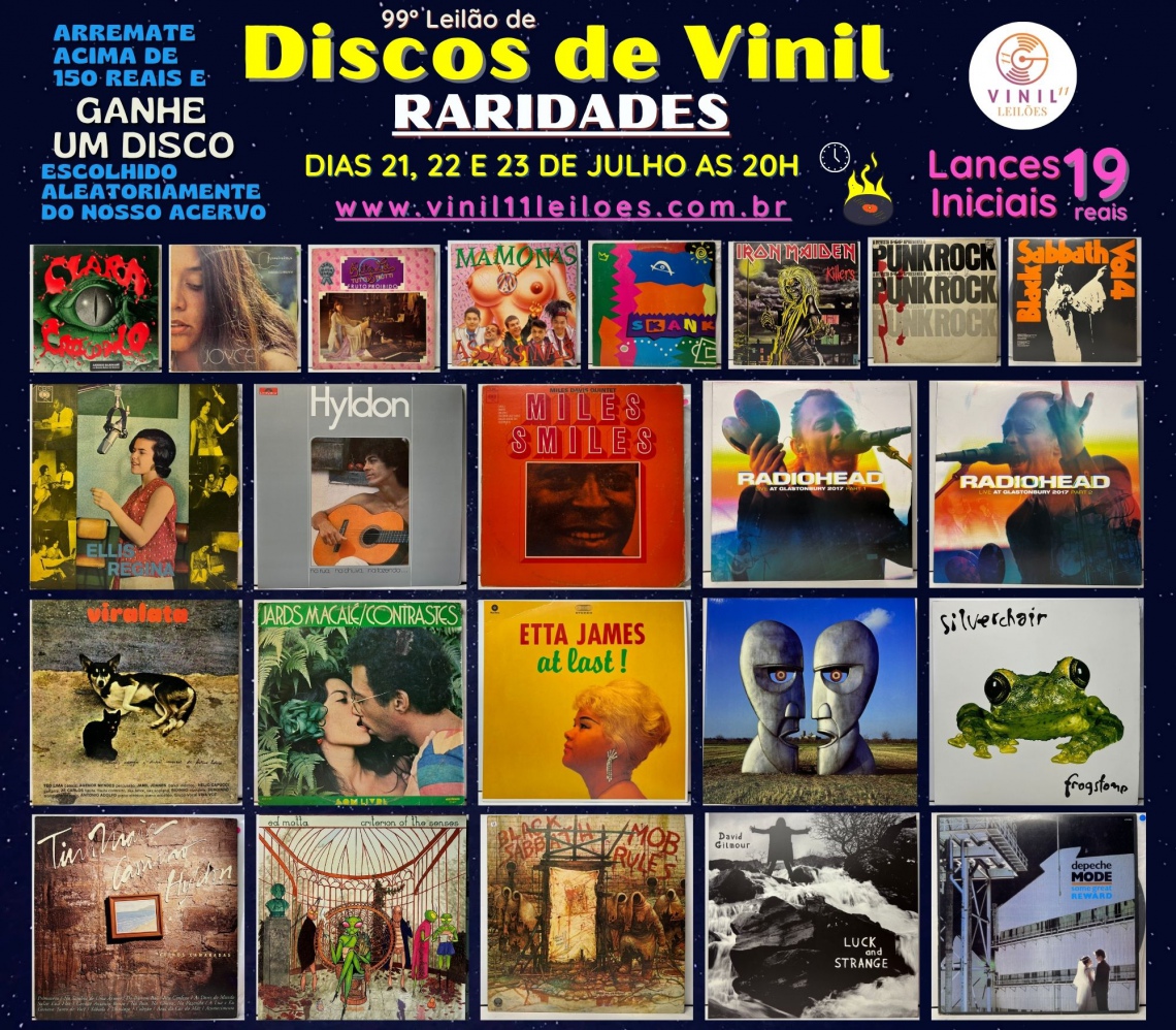 99º LEILÃO DE DISCO DE VINIL - RARIDADES
