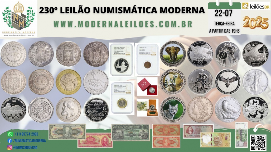 230º LEILÃO NUMISMÁTICA MODERNA
