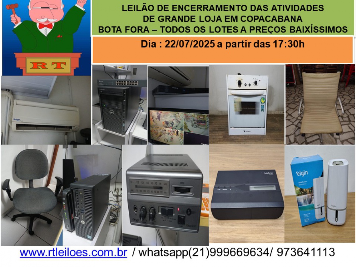 LEILÃO DE ENCERRAMENTO DAS ATIVIDADES