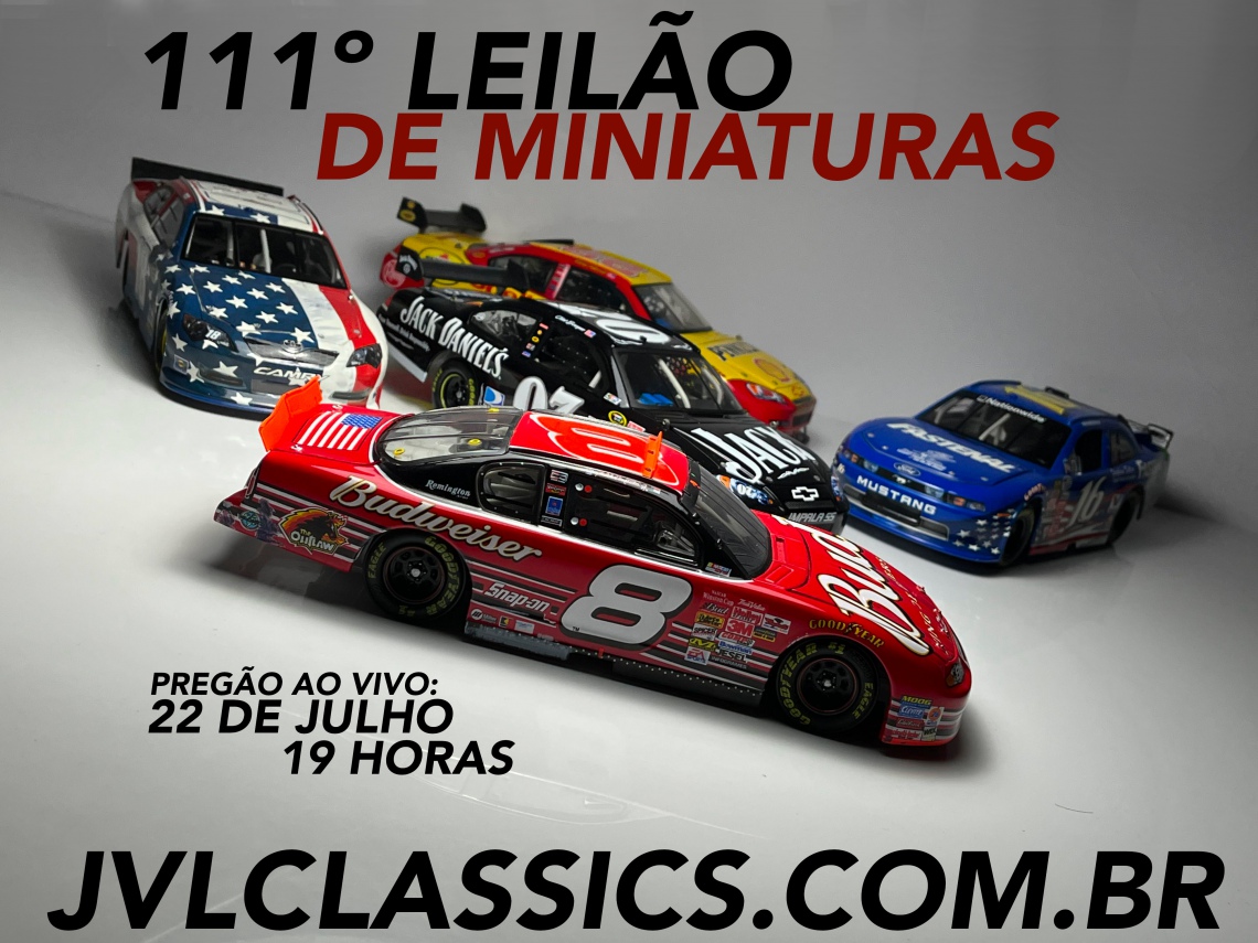 111º Leilão de Miniaturas JVL Classics - Nascar 1/24
