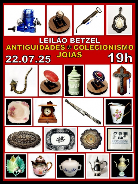 LEILÃO BETZEL - ANTIGUIDADES, COLECIONISMO, JOIAS.