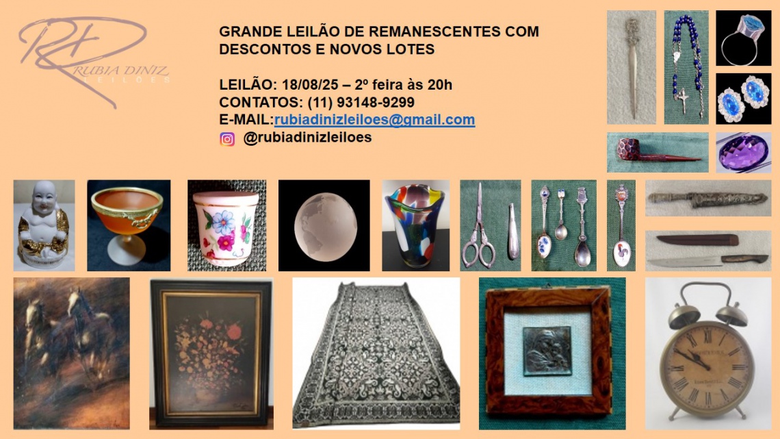 GRANDE LEILÃO DE REMANSCENTES COM DESCONTOS E NOVOS LOTES