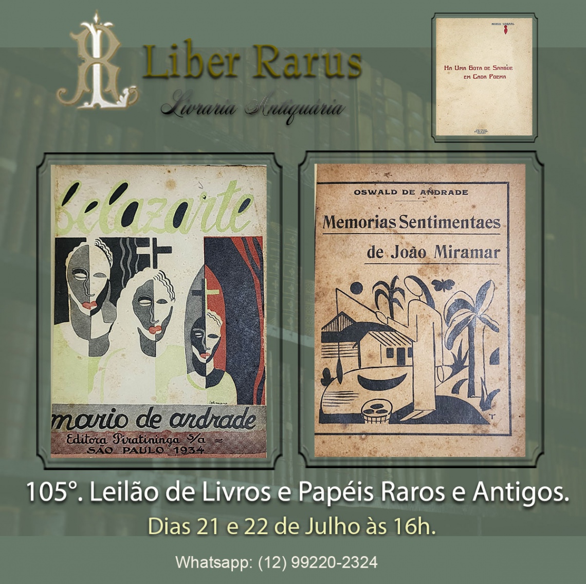 105º Leilão de Livros e Papéis Raros e Antigos - Liber Rarus