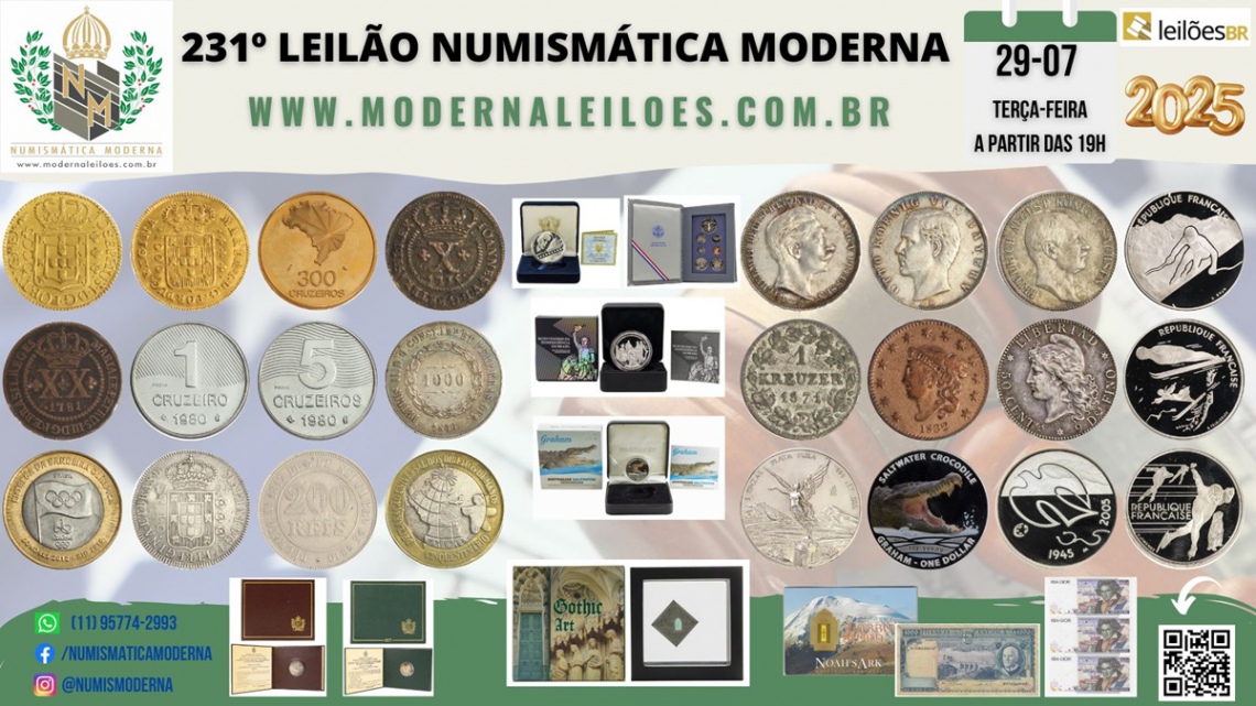 231º LEILÃO NUMISMÁTICA MODERNA