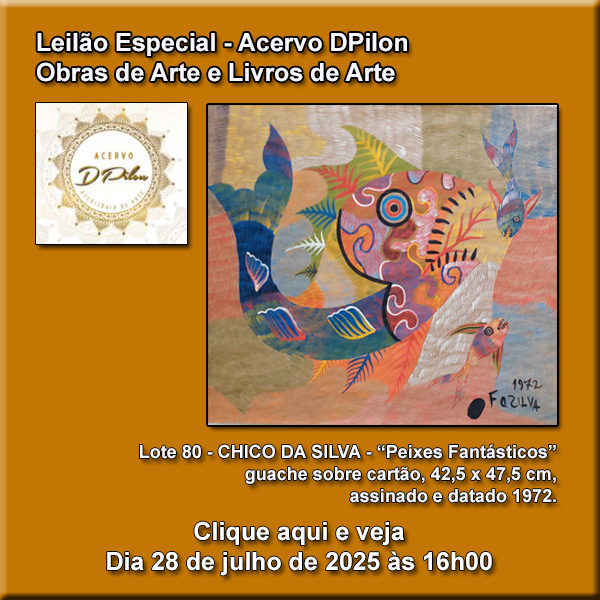 LEILÃO ESPECIAL Acervo DPilon - OBRAS E LIVROS DE ARTES - 28/07/2025 às 16h00