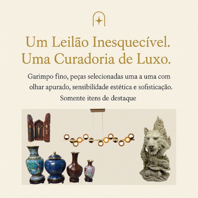 LEILÃO SELECT: CURADORIA DE PEÇAS DE ALTO PADRÃO, SELECIONADAS A DEDO COM LANCES JUSTOS!
