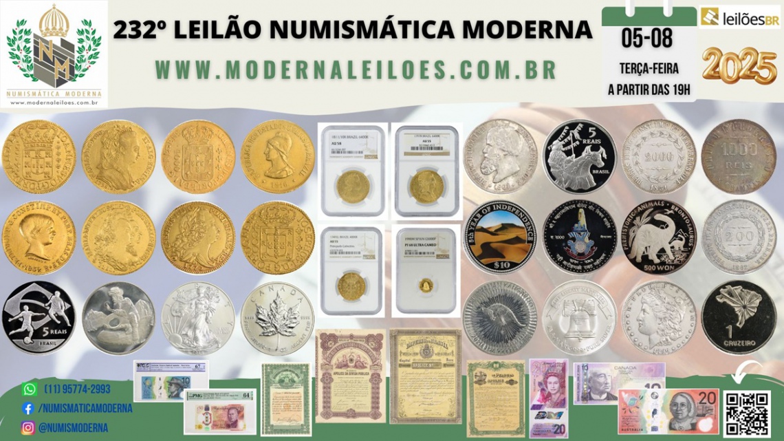 232º LEILÃO NUMISMÁTICA MODERNA