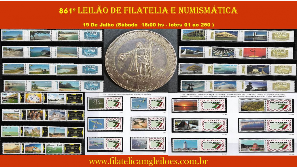 860º Leilão de Filatelia e Numismática