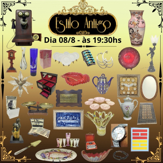 ESTILO ANTIGO LEILÕES DE ANTIGUIDADES, PORCELANAS, JOIAS, BIJUTERIAS, COLECIONISMO, DECORAÇÃO