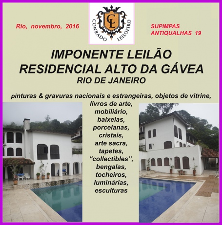 SUPIMPAS ANTIQUALHAS 19 - IMPONENTE LEILÃO RESIDENCIAL ALTO DA GÁVEA
