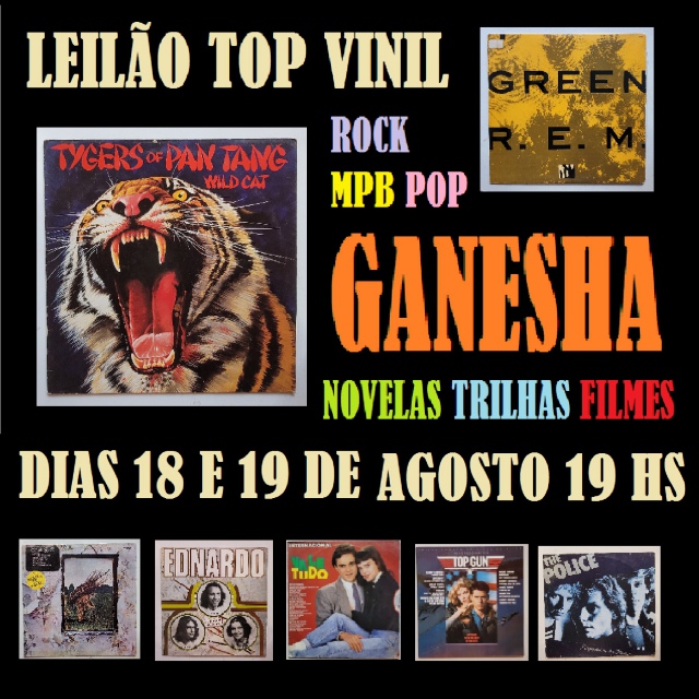 LEILÃO TOP VINIL.ROCK ,MPB ,ESPECIAL NOVELAS E RADIO AM