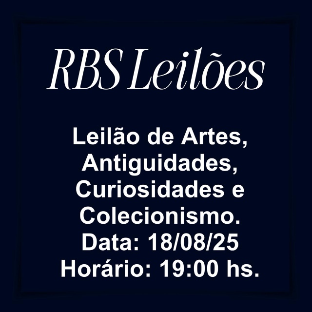 RBS  LEILÕES - LEILÃO DE ARTE E ANTIGUIDADES - PETRÓPOLIS - RJ