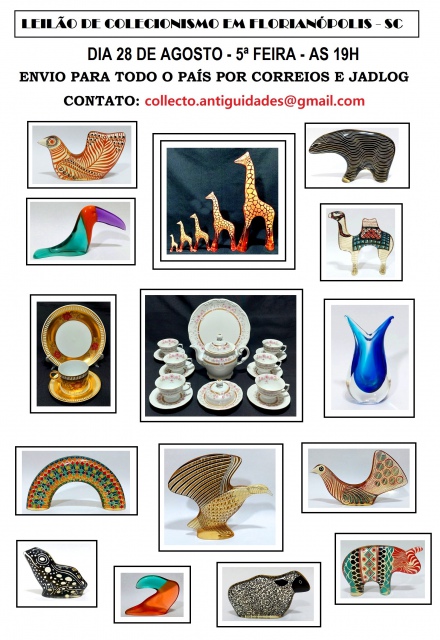 LEILÃO COLLECTO DE COLECIONISMO - EM FLORIANÓPOLIS - SANTA CATARINA