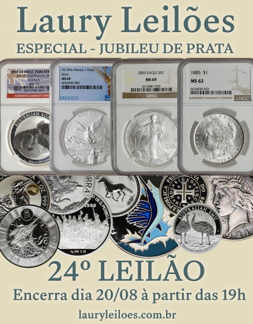 24º LEILÃO DE NUMISMÁTICA - ESPECIAL - JUBILEU DE PRATA