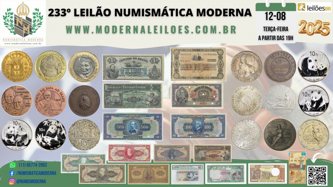 233º LEILÃO NUMISMÁTICA MODERNA