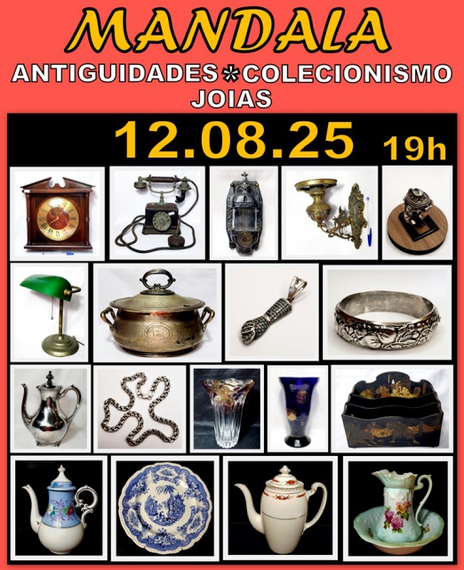 LEILÃO MANDALA - ANTIGUIDADES - COLECINISMO - JOIAS