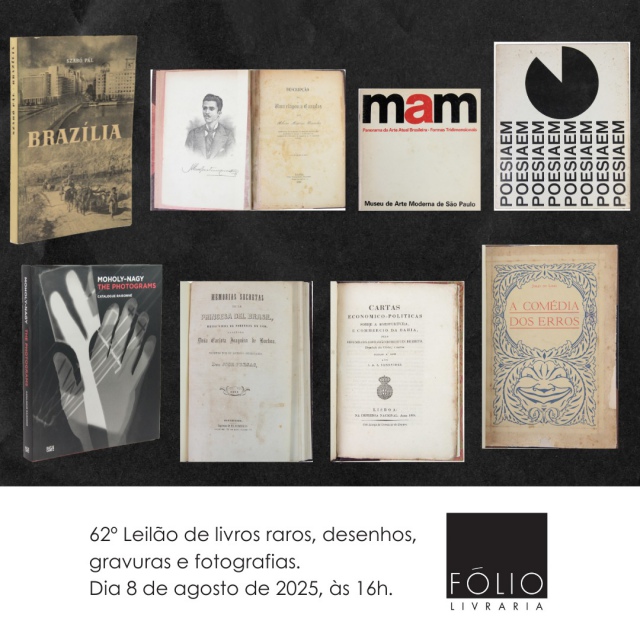62º Leilão de Livros Raros, Desenhos, Gravuras e Fotografias - 08/08/2025 às 16h00