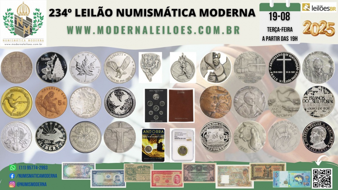 234º LEILÃO NUMISMÁTICA MODERNA