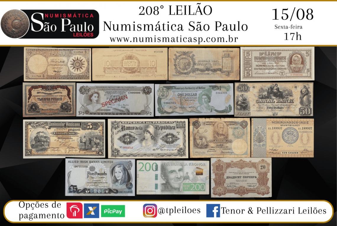 208º LEILÃO NUMISMÁTICA SÃO PAULO