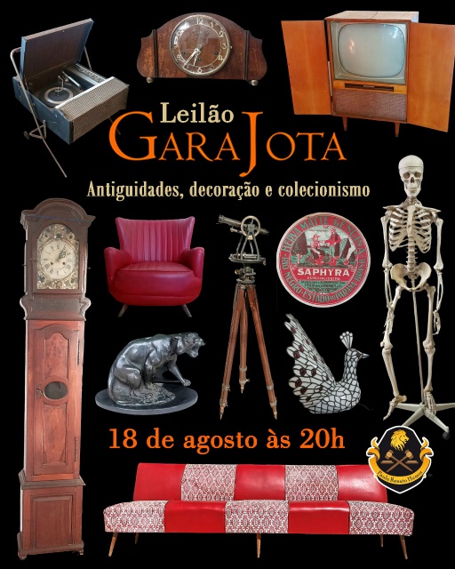 LEILÃO GARAJOTA ANTIGUIDADES, DECORAÇÃO E COLECIONISMO