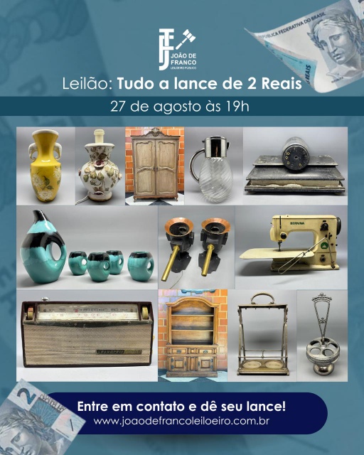 LEILÃO DE TUDO POR R$ 2,00 - ISSO MESMO, TUDO POR 2 REAIS - AGOSTO 2025