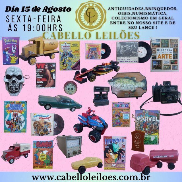 49º Leilão de Brinquedos, Gibis, Antiguidades, Discos, Numismática, Livros, Coleções e Curiosidades