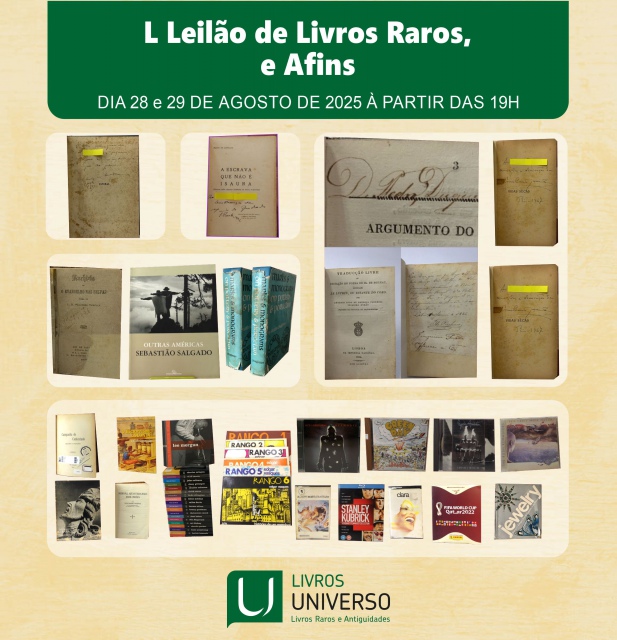 L LEILÃO DE LIVROS RAROS, BRINQUEDOS E OBJETOS ANTIGOS