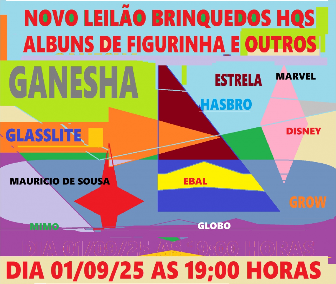 NOVO LEILÃO BRINQUEDOS,HQS,REVISTAS,ALBUNS DE FIGURINHAS ENTRE OUTROS GANESHA