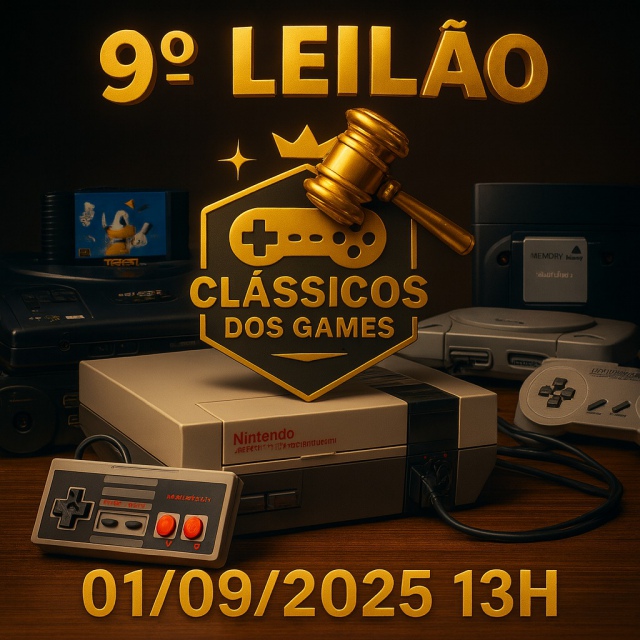9º Leilão Clássicos dos Games 13h - 01/09/2025