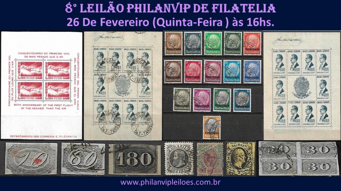8º LEILÃO PHILAVIP DE FILATELIA