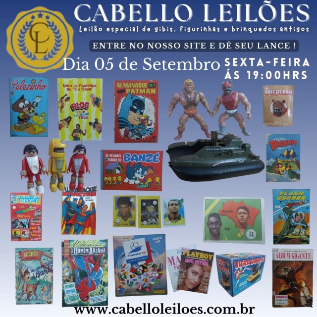 50º Leilão de Brinquedos, Gibis, Livros, Coleções e Curiosidades