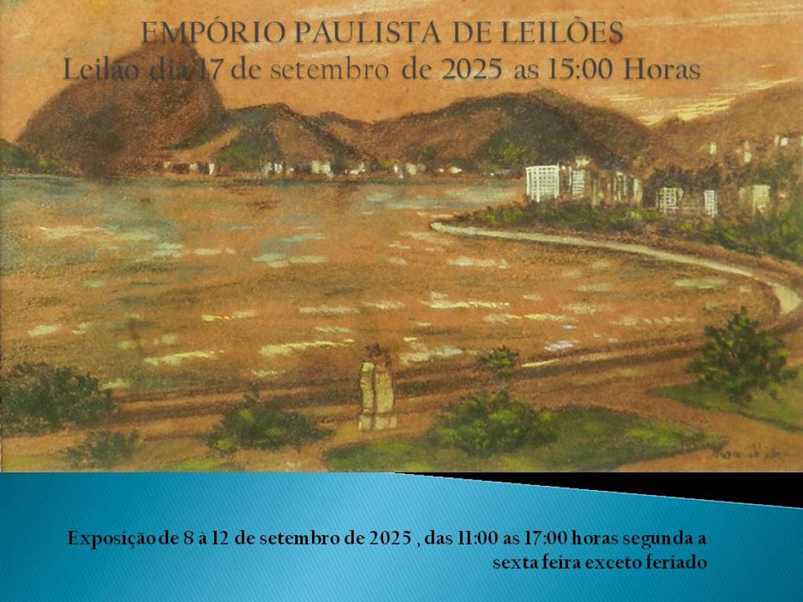 LEILÃO DE ARTE E ANTIGUIDADES - COMISSÃO DE 10% E PAGAMENTO EM 3  VEZES NO CARTÃO DE C