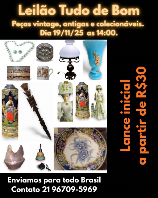 LEILÃO TUDO DE BOM: peças vintage, antigas e colecionáveis - Novembro de 2025