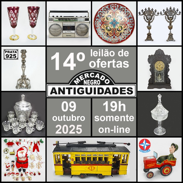 14º Leilão de Ofertas da Mercado Negro Antiguidades cultura gaúcha, colecionismo, vintage, etc